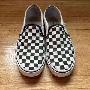 Vans checkerboard slip on shoes